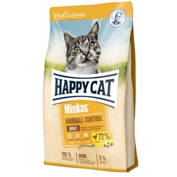 Happy Cat Minkas Hairball Control - корм Хэппи Кет Минкас с птицей для кошек 4 кг