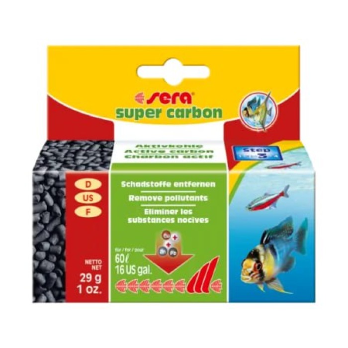 Sera супер карбон (sera super carbon) Специальный активированный уголь 29г на 60 л воды