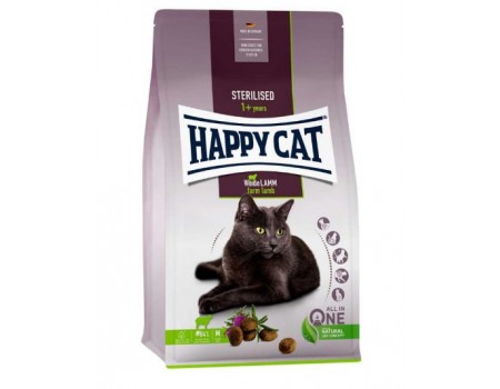 Happy Cat Adult Sterilised Weide-Lamm  для стерилізованих кішок з ягнятком, 10 кг