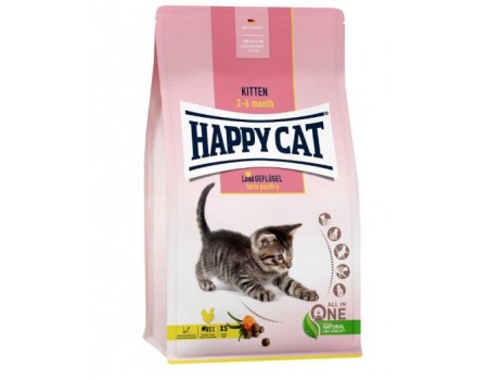 Happy Cat Kitten Geflugel корм для котят  с птицей 4кг