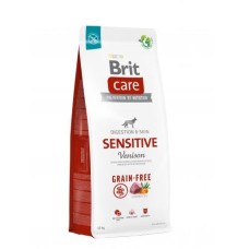 Корм для собак с чувствительным пищеварением Brit Care Dog Grain-free Sensitive беззерновой с олениной, 12 кг