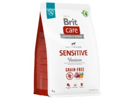 Brit Care Dog Grain-free Sensitive  Сухой корм для собак с чувствительным пищеварением, беззерновой с олениной  3 кг