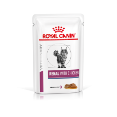 Влажный корм для взрослых кошек ROYAL CANIN RENAL FELINE CHICKEN Pouches 0.085 кг