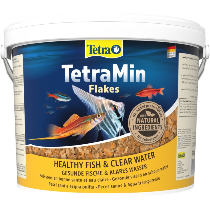 Корм сухий Tetra Min Flakes для тропічних акваріумних рибок, в пластівцях, 10 л/2,1 кг