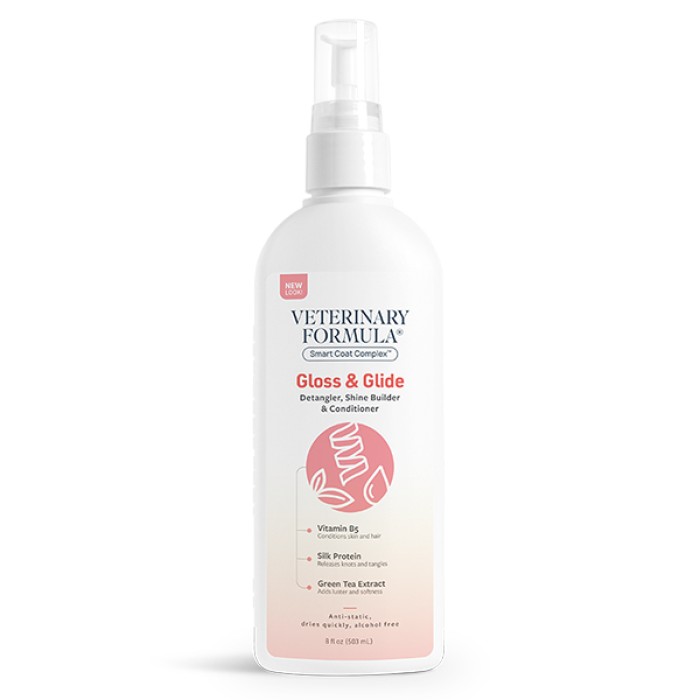 Veterinary Formula Gloss&Glide Conditioner кондиціонер для собак та котів, від ковтунів, з антистатичним ефектом, 0.236 л.