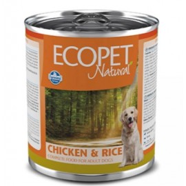 Вологий корм Farmina Ecopet Natural Dog Chicken&Rice для собак, з курк..