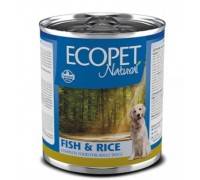 Вологий корм Farmina Ecopet Natural Dog Fish&Rice для собак, з оселедц..