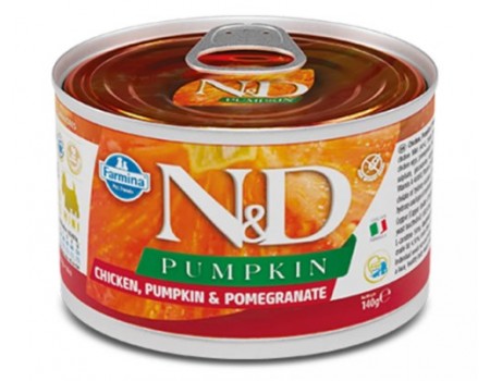 Вологий корм Farmina N&D Grain Pumpkin Chicken Adult Mini для собак дрібних порід, гарбуз/курка/гранат, (02314) 140 г