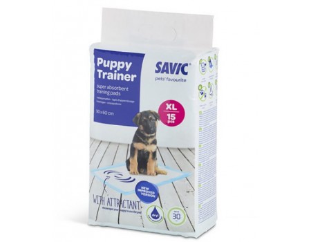 Savic ПАППІ ТРЕЙНЕР (Puppy Trainer) пелюшки для собак, XL, 90х60 см, 15 шт.