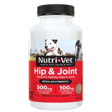 Nutri-Vet Hip&Joint Regular НУТРИ-ВЕТ СВЯЗКИ И СУСТАВЫ РЕГУЛЯР, 1 уровень, хондроитин и глюкозамин для собак, с МСМ, 75 табл.
