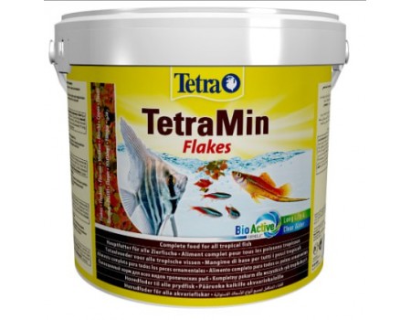 Tetra MIN     хлопья основной корм  для всех декоративных аквариумных рыб, 10л/2,1 кг