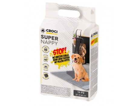 SUPER NAPPY(СУПЕР НАПІ) Пелюшки для собак з активним вугіллям 84Х57 см 60 шт