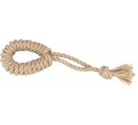 Ігрова мотузка з кільцем TRIXIE,конопля/бавовна, 50см..