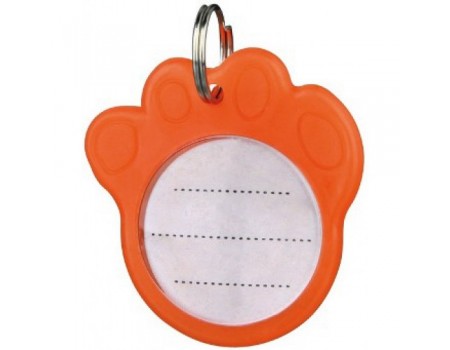Брелок для адреса оранжевый в форме лапы TRIXIE , 3.5 cm