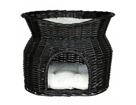 Лежак-будиночок для кішок TTRIXIE, чорний, 54 x 43 x 37 см.