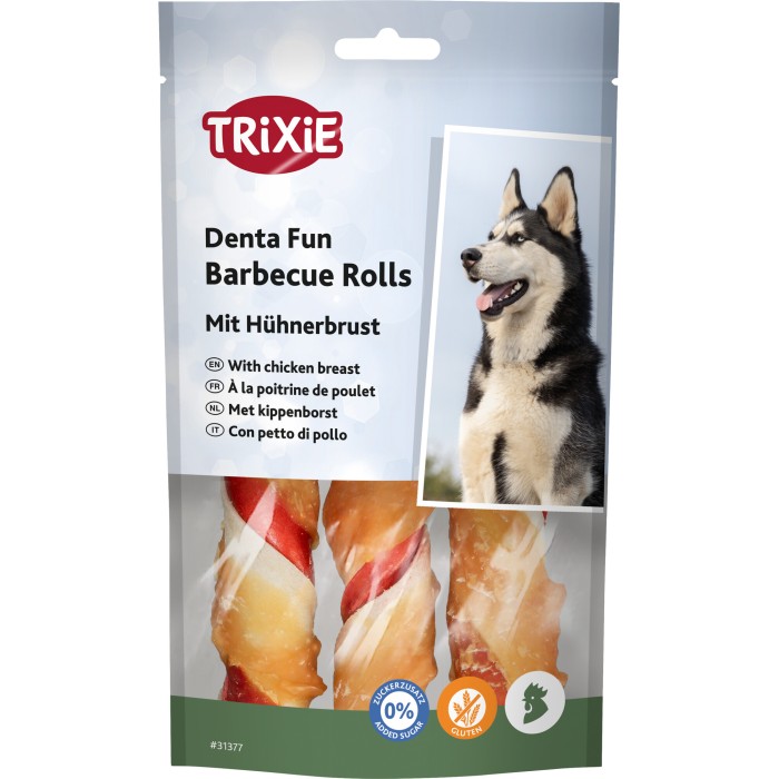 Жевательные палочки для собак TRIXIE - Denta Fun Barbecue,  12см, Вес: 3 шт. /10,5 г