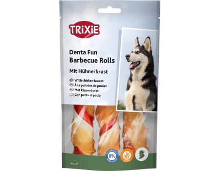 Жувальні палички для собак TRIXIE - Denta Fun Barbecue, 12см, Вага: 3 шт. /10,5 г