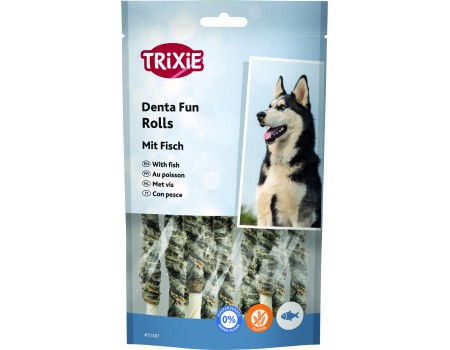 Жувальні палички для собак TRIXIE - Denta Fun, 12 см 75 г 10 шт, риба