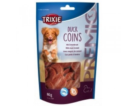 Ласощі для собак "Duck Coins" TRIXIE, качина грудка, 80 г