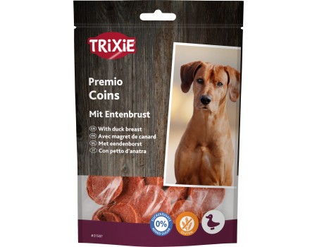 Лакомство для собак "Duck Coins" TRIXIE, утиная грудка,  80 г