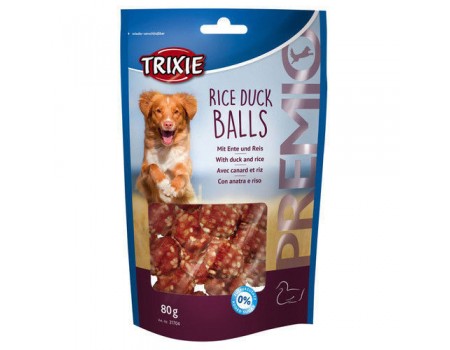 Ласощі для собак TRIXIE - Rice Duck Balls, качка з рисом, 80 гр
