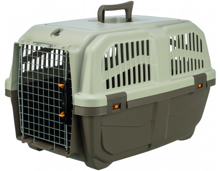 Контейнер-переноска Trixie для собак Skudo 3 вагою до 24 кг коричнева пластик розмір S 40x39x60 см