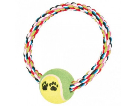 Мяч на веревке для собак TRIXIE - Denta Fun,  D- 6 cm/D- 18 cm