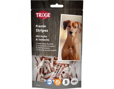 Лакомство Trixie Premio Stripes with Chicken & Pollock для собак палочки с курицей и минтаем, 75 г