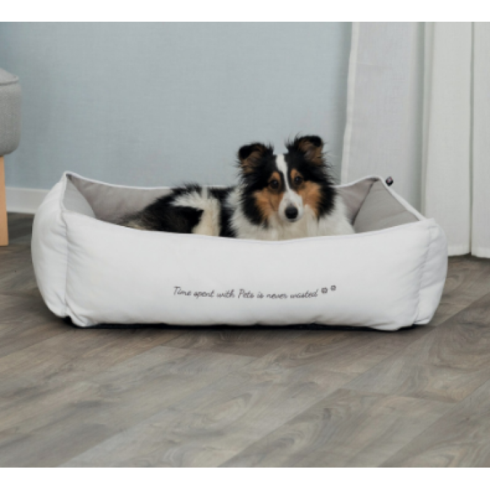 TRIXIE лежак Pet's Home 100 x 70 см, білий/сіро-коричневий