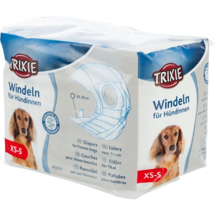 Памперси для собак TRIXIE, XS-S (упак. 12 шт.) Обхват талії: 20-28 см