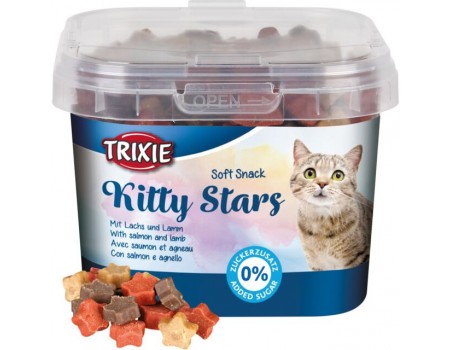 Лакомство для котов "Kitty Stars"  TRIXIE  лосось и ягнёнок 140 г