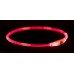 Светящийся USB ошейник для собак TRIXIE, 65см/8мм, красный  - фото 3
