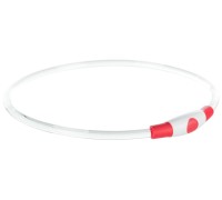 Светящийся USB ошейник для собак TRIXIE, 65см/8мм, красный..