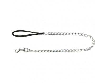 Поводок-цепь металл, с нейлоновой ручкой для собак TRIXIE, 1,0 м/4,0 мм, черный