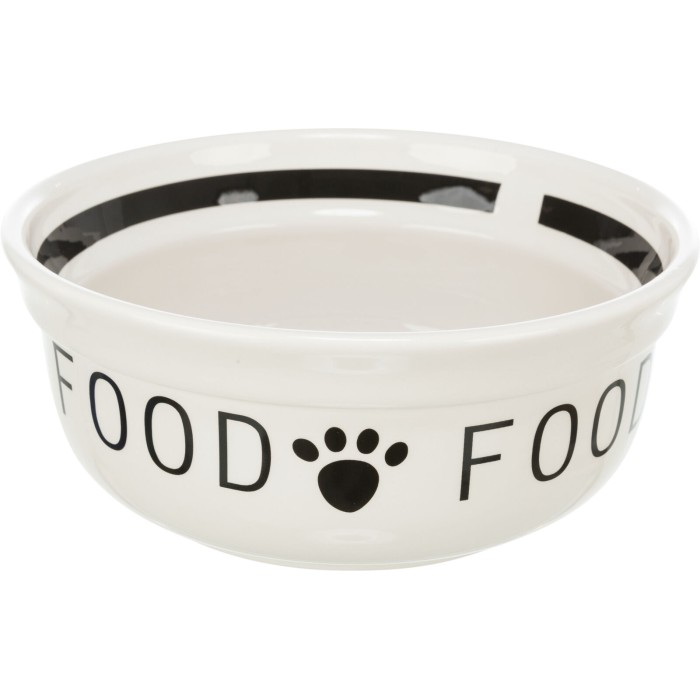 Trixie миска керамічна "Food", 1.6л/20см, білий/чорний