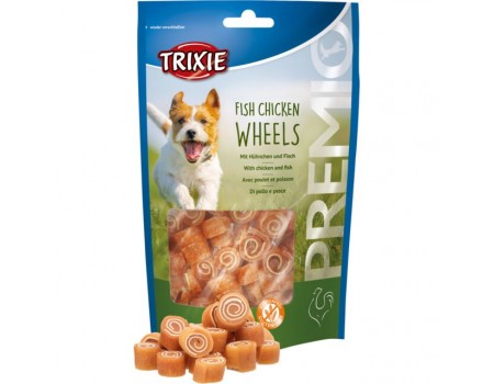 Лакомство для собак "Fish Chicken Wheels" TRIXIE рыба и курица,  75 г