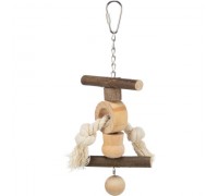 Игрушка с колокольчиком и канатом для птиц TRIXIE ,  20см,  бюджи, сре..