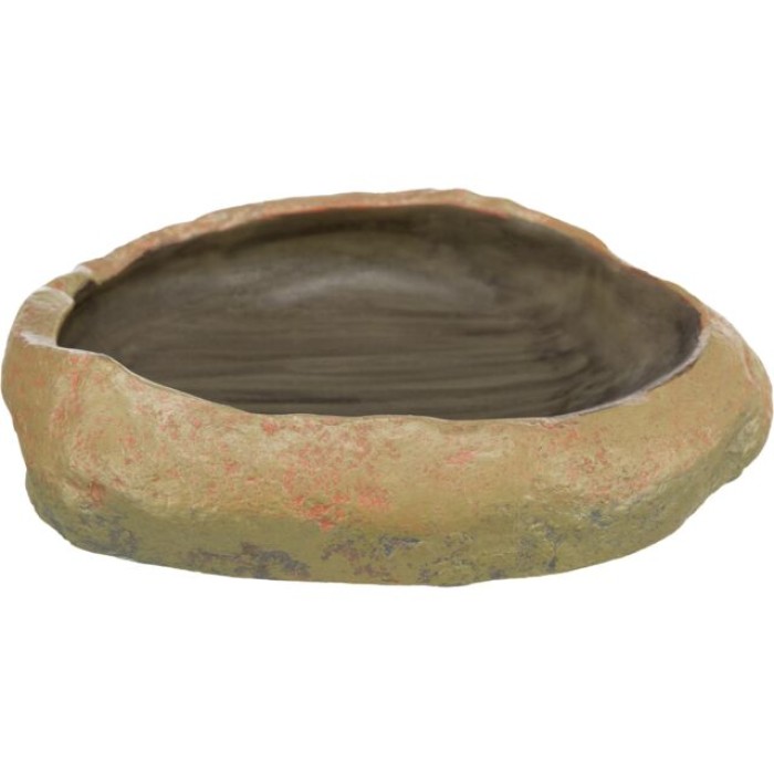 TRIXI Годівниця-поїлка для рептилій, 15 x 3,5 x 12 см. , Прикраса: степова скеля