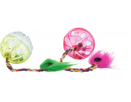 Мячики для кошки TRIXIE - с хвостами, 4 см