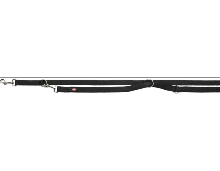 Повідець-перестібка "Premium" TRIXIE L-XL двошаровий, 2м/25мм, чорний