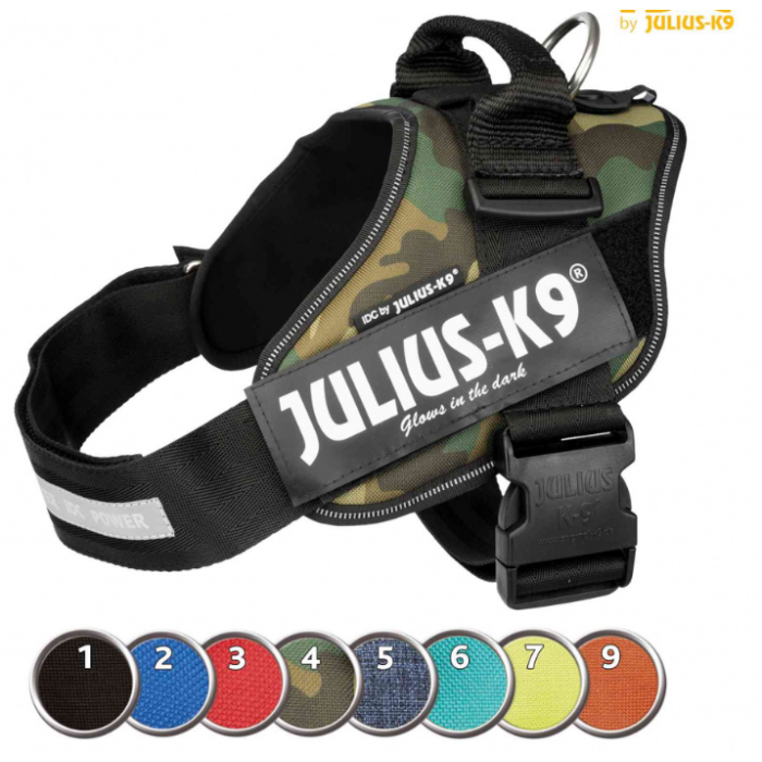 Шлей тренувальний для собак TRIXIE - "Julius-K9 IDC", L-XL 71-96см/50мм, камуфляж