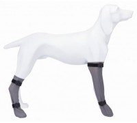  Защитные гольфы для собак(силикон) TRIXIE  M; 8 cм/35 cм,серый..