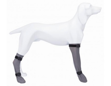 Захисні гольфи для собак (силікон) TRIXIE L; 10 см/40 см, сірий