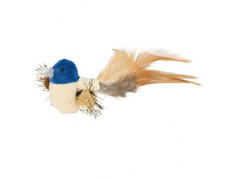 Игрушка Trixie птица с перьями 8см