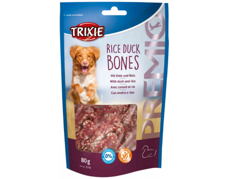 Кісточки для собак "Rice Duck Bones" TRIXIE (качка + рис) 80гр