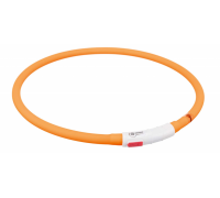 Ошейник светящийся TRIXIE USB(силикон)70см/10мм, оранжевый..