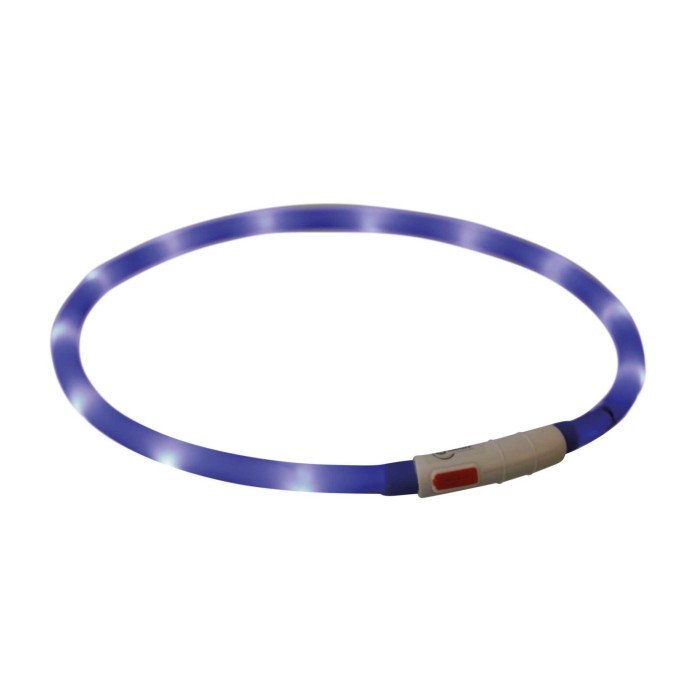Нашийник TRIXIE USB (силікон) 70см/10мм, що світиться, синій