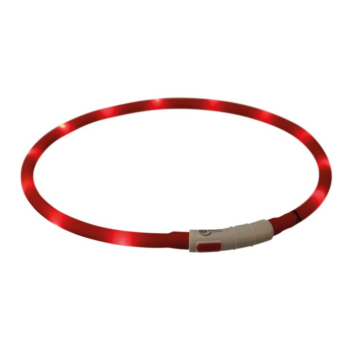 Нашийник TRIXIE USB (силікон) 70см/10мм, що світиться, червоний