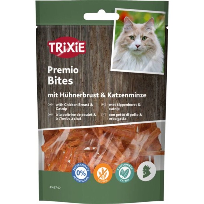 Ласощі для котів TRIXIE - "Catnip Chicken Bites"(курка+котяча м'ята), 50г