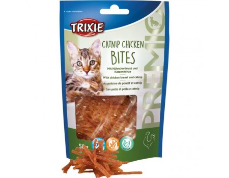 Ласощі для котів TRIXIE - "Catnip Chicken Bites"(курка+котяча м'ята), 50г